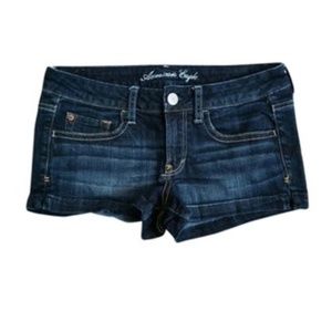 American Eagle Blue Denim Short Shorts